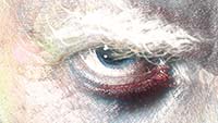 Thumbnail of the eye in detail from The Monster NFT collectible artwork