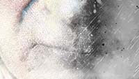 Thumbnail detail from around the mouth and sardonic smirk of The Monster NFT collectible artwork