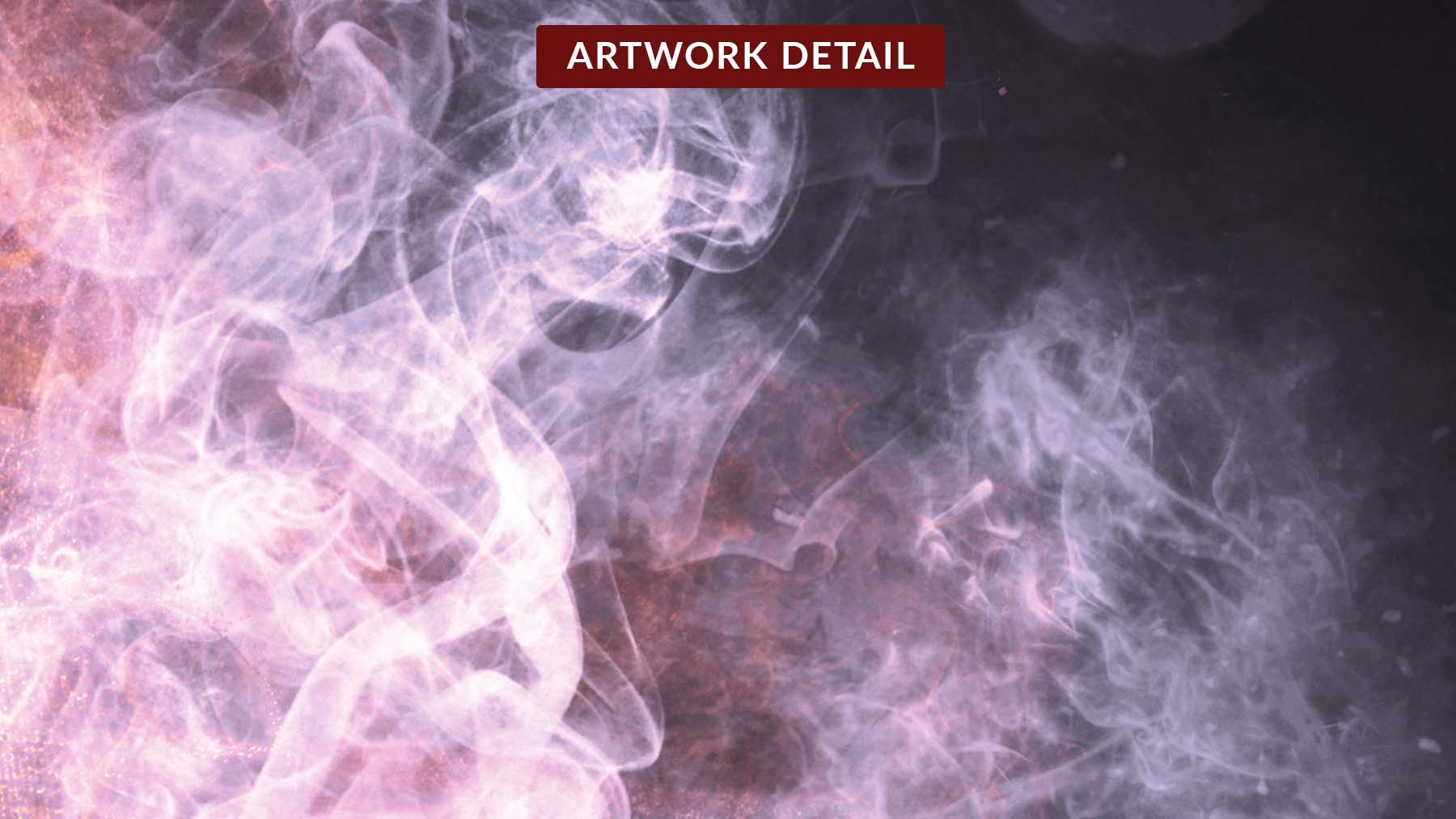 Detail of cigar smoke from the You Reek of Fear NFT collectible artwork