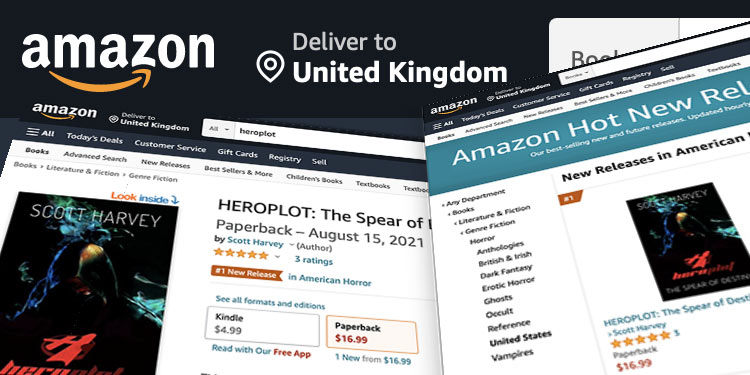 HEROPLOT: The Spear of Destiny debuts at #1 on Amazon Hot New Releases